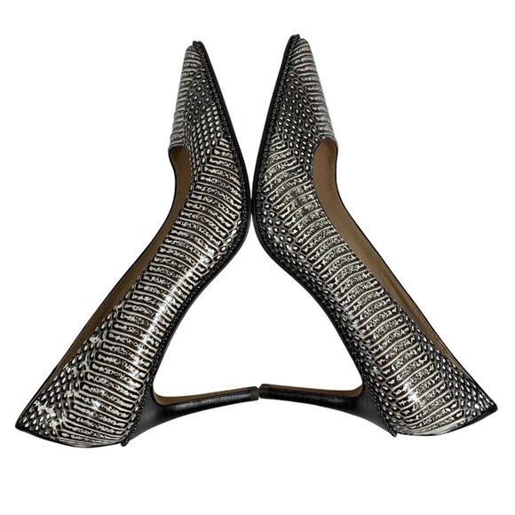 COACH Smith Beadchain Heel Genuine Snakeskin 3.5 Heel Style #Q8930 SZ 8.5 EUC - Picture 5 of 10